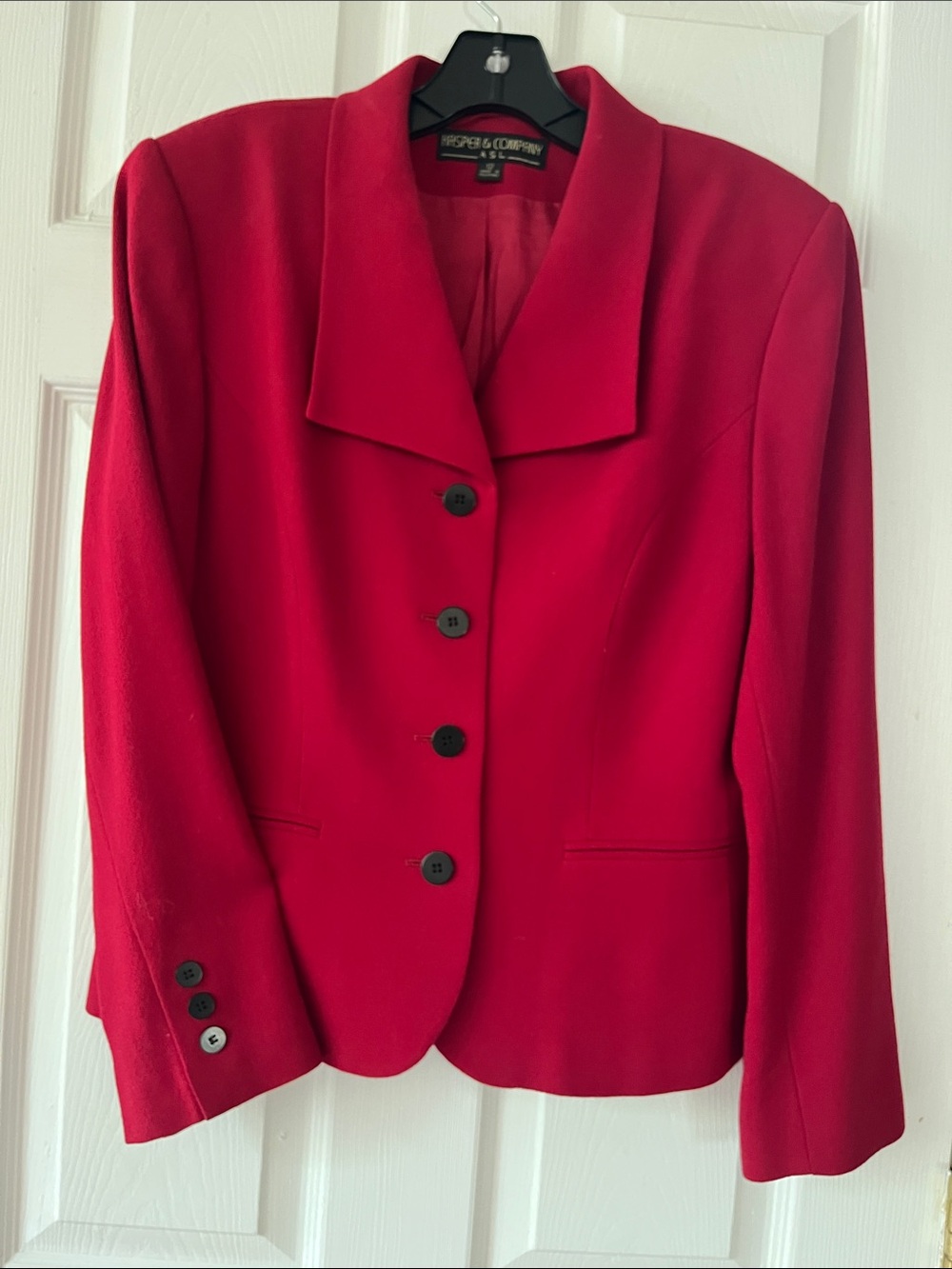 Kasper Red Women's Tailored 2-pc Suit - Picture 2 of 6